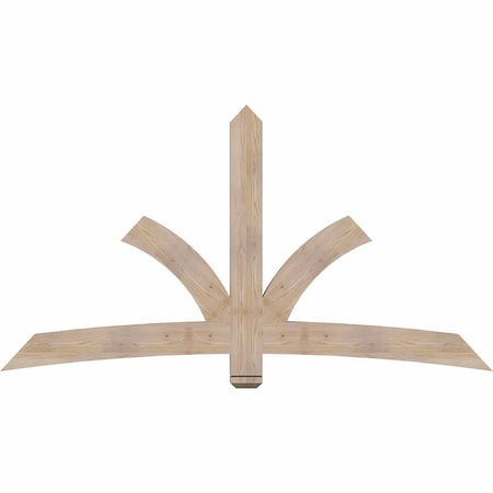 Ekena Millwork Davenport Smooth Timber Gable Bracket, Douglas Fir, 84"W x 45"H x 3 1/2"D x 5 1/2"F, 13/12 Pitch GBW084X45X0406DAV00SDF